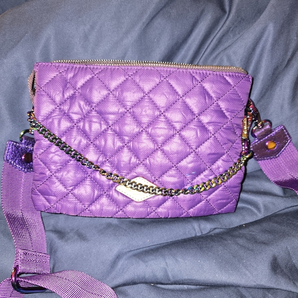 MZ Wallace Handbags - MZ Wallace Vibrant Purple Quilted Crossbody Bag